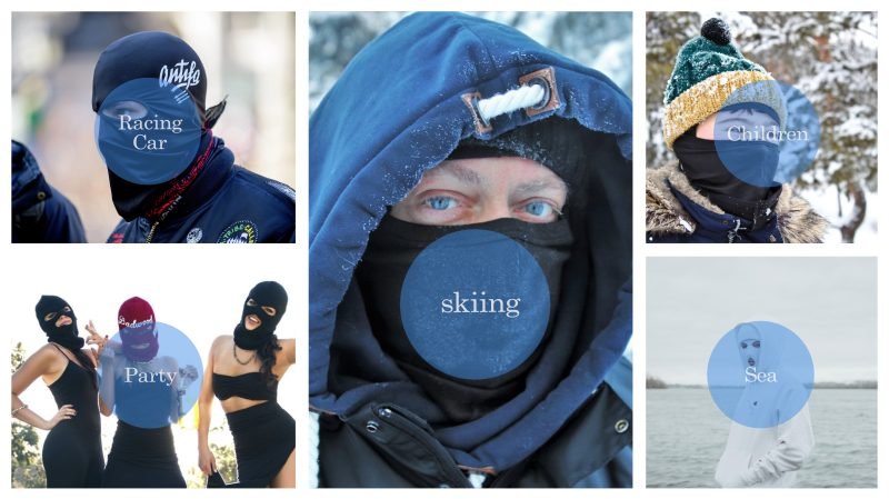 Custom logo Face Cover Ski 1 Hole Windproof Balaclava