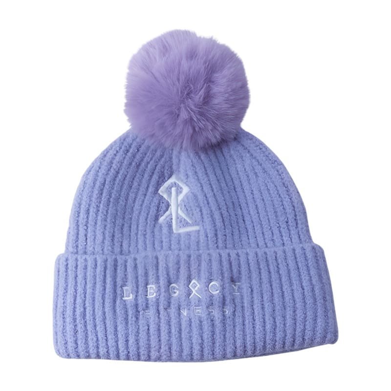 Custom Acrylic PomPom Beanie With Embroidery logo