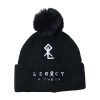 Custom Acrylic PomPom Beanie With Embroidery logo