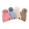 Custom Warm Soft Merino Wool Acrylic Pom Pom Hat for Women
