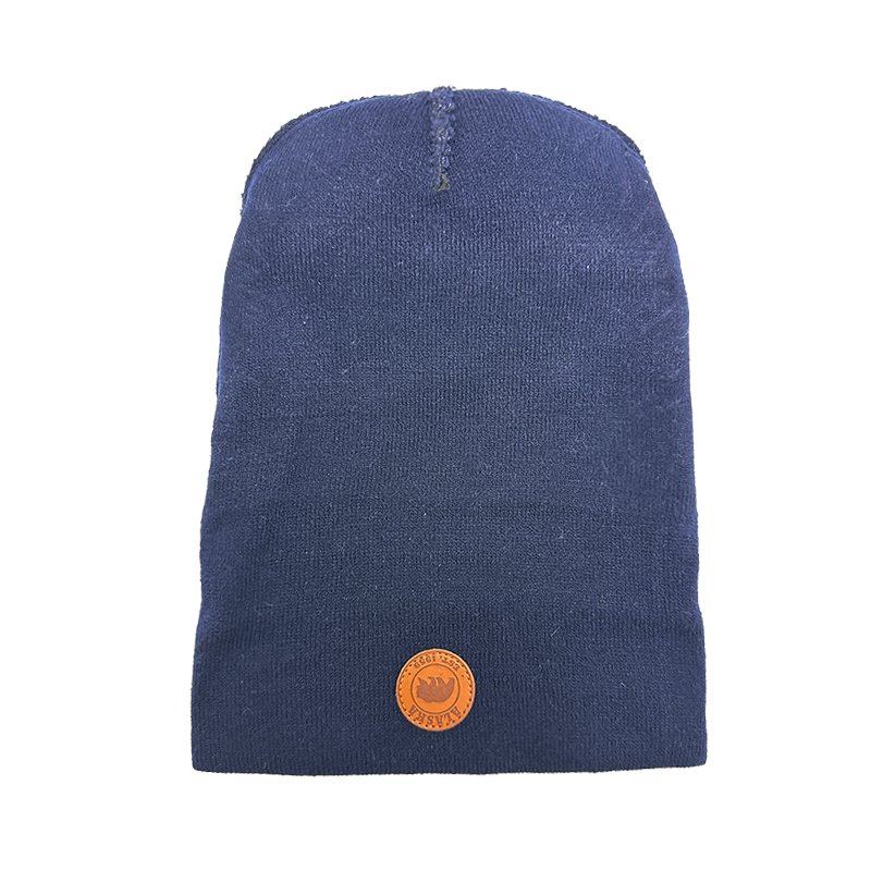 Custom Embroidery Logo Jacquard Knit Pom Pom Beanie