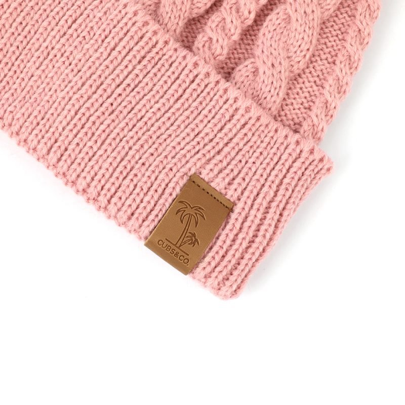 Custom Warm Soft Merino Wool Acrylic Pom Pom Hat for Women