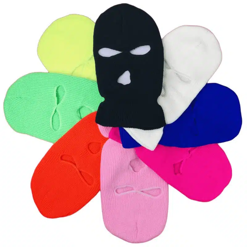 Masque de ski acrylique personnalisé, chaud, pour l'extérieur, à 3 trous