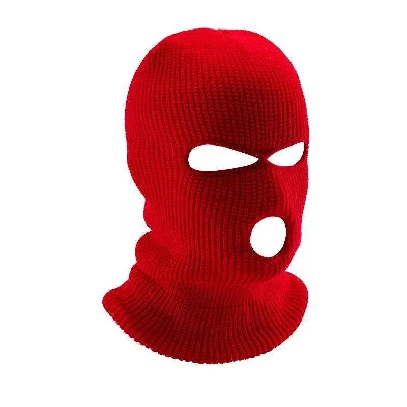 ski4 Custom3D Embroidery Logo Acrylic Knitted Ski Mask