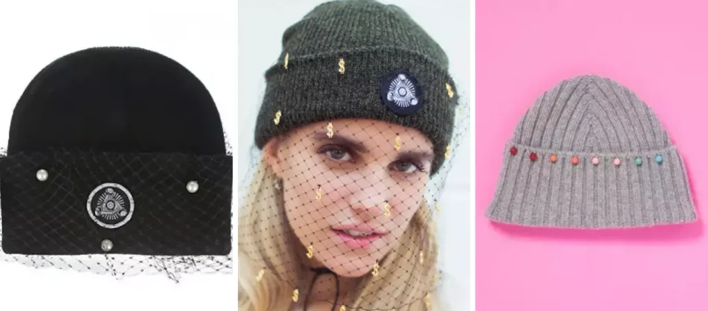 Silver Spoon Attire Beanies with veils