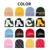 グラフィックデザイン 全面プリント アクリルニット ウィンタージャカード スカルビーニー