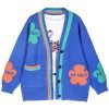 ODM Ladies's Nylon / Cotton Jacquard Cardigan Knitted Jumper