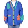 ODM Damen-Strickjacke aus Nylon/Baumwolle mit Jacquardmuster