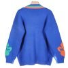 ODM Ladies's Nylon / Cotton Jacquard Cardigan Knitted Jumper