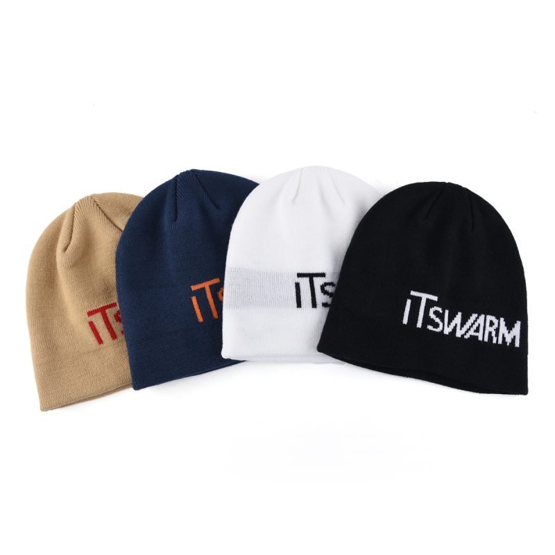 Custom Acrylic Uncuffed Digital Print Jacquard Beanie