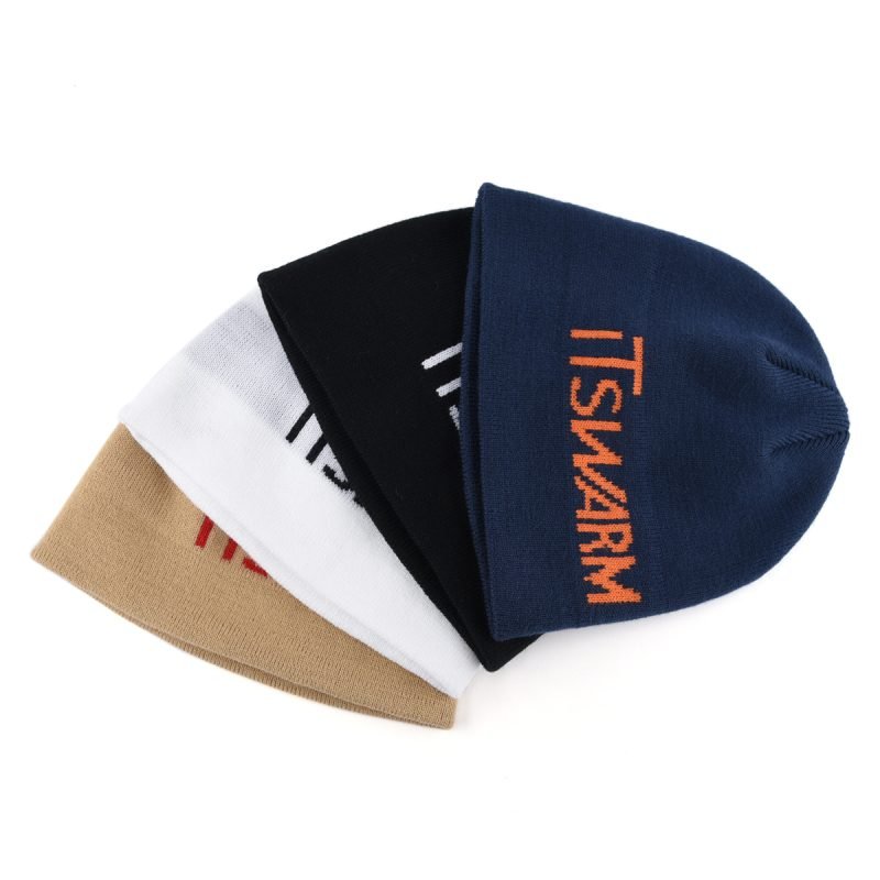 Custom Acrylic Uncuffed Digital Print Jacquard Beanie