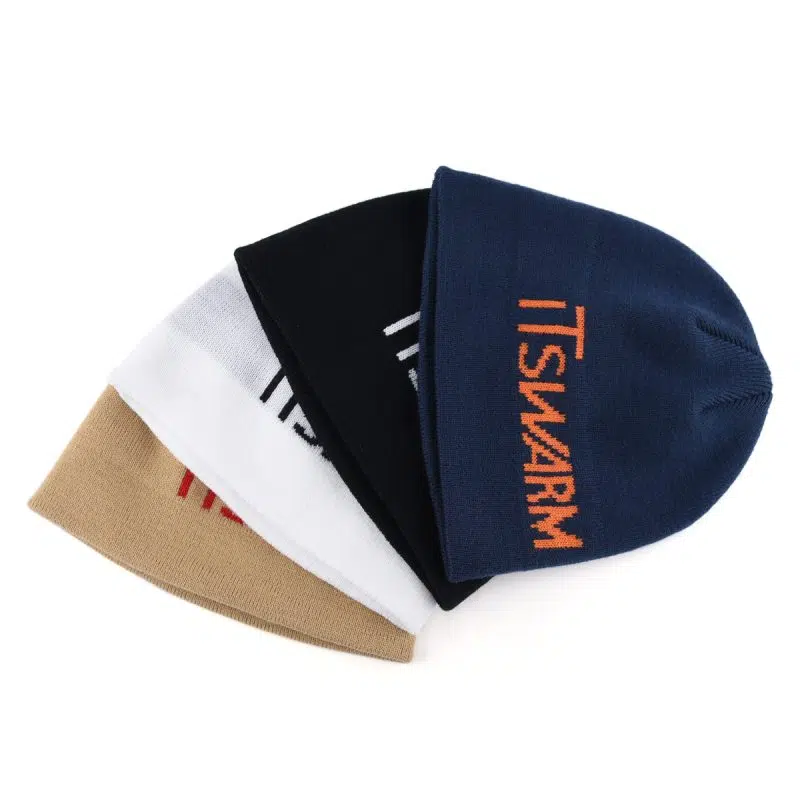 Custom Acrylic Uncuffed Digital Print Jacquard Beanie