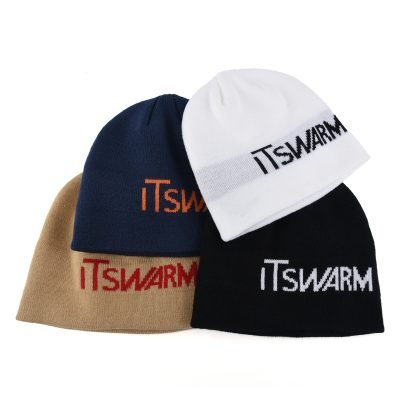 Custom Acrylic Uncuffed Digital Print Jacquard Beanie