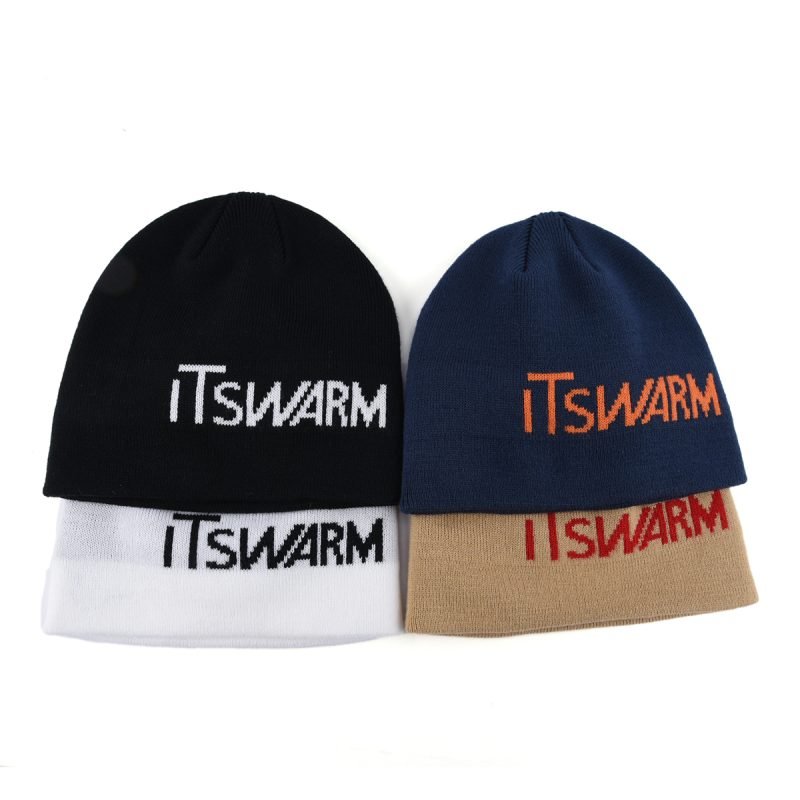 Custom Acrylic Uncuffed Digital Print Jacquard Beanie