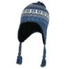 Custom Acrylic Jacquard Knitted Earflap Ski Hat for Women
