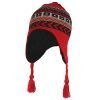 Custom Acrylic Jacquard Knitted Earflap Ski Hat for Women