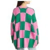 Women's Long Sleeve Jacquard Oversized Loose Knitted Cardigan Sweater