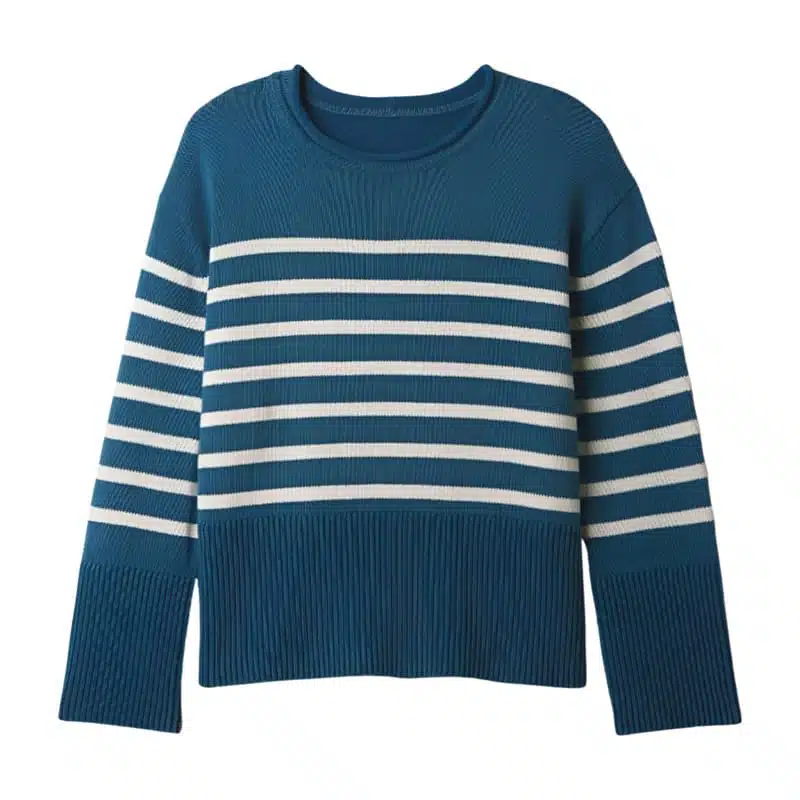Casual Women's Polyester Loose Short Pullover Crew Neck Knit Sweater