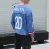 Индивидуальный пуловер Винтажный вязаный спортивный свитер с вышивкой для мужчин
