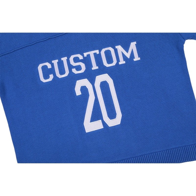 Custom Pullover Vintage Knitted Sports Jersey Embroidery Sweater for Men