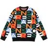 Pull-over décontracté à col rond en coton jacquard anti-froissement pour homme