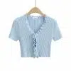 Cardigan da donna in maglia di poliestere antirughe a maniche corte