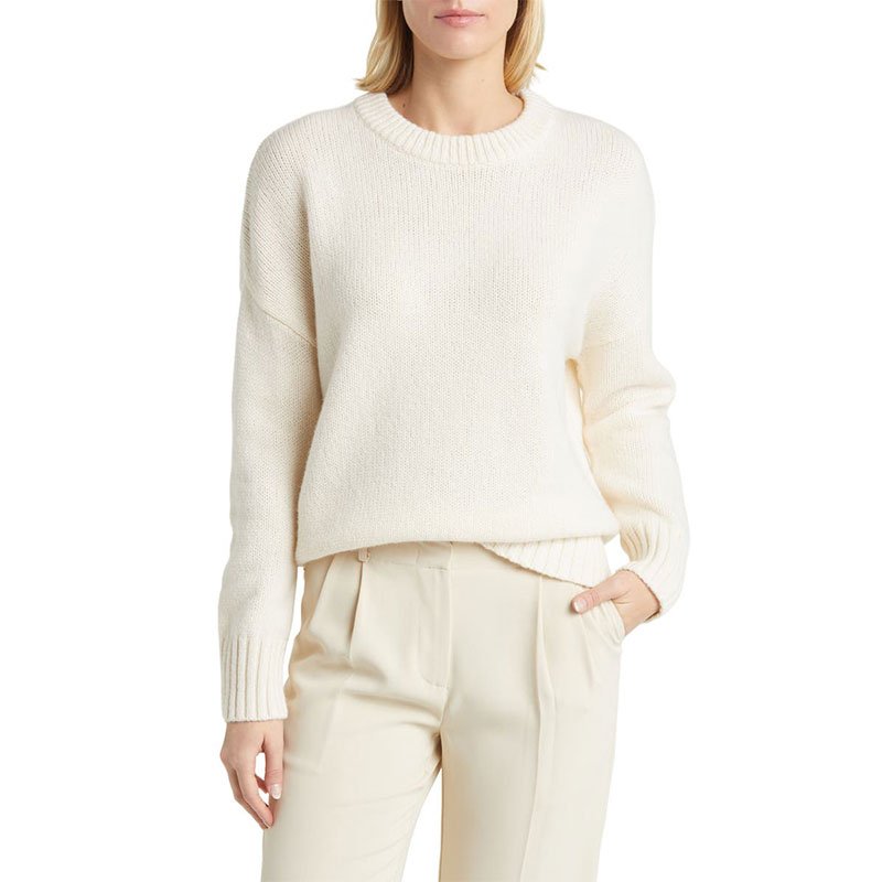 Custom Cashmere Thickened Round Neck Sweater for Women