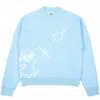 Custom Logo Men's Jacquard Graphic Knitwear Crew Neck Knitted Sweater