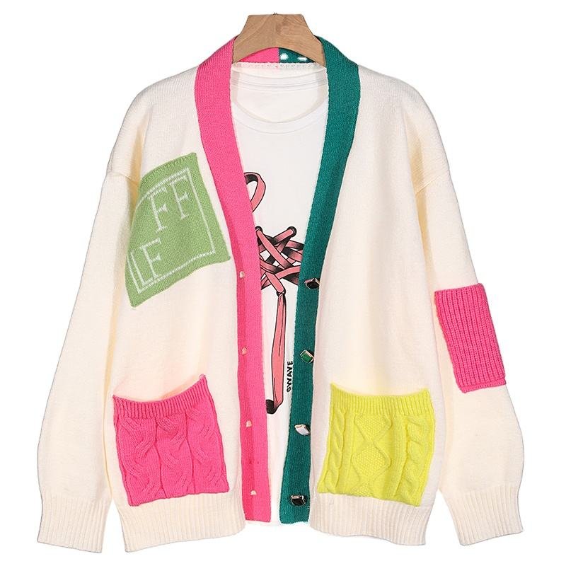 OEM & ODM Women's Viscose / Cotton Long Sleeve Jacquard Knitted Sweater