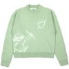 Custom Logo Men's Jacquard Graphic Knitwear Crew Neck Knitted Sweater