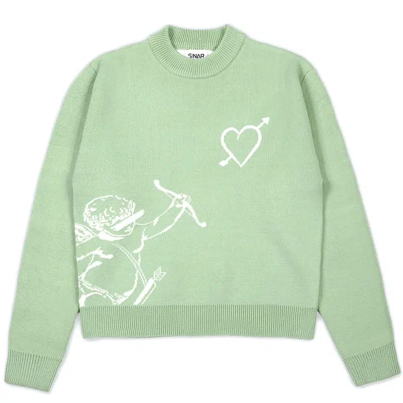 Custom Logo Men's Jacquard Graphic Knitwear Crew Neck Knitted Sweater