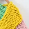 Женский вязаный кардиган с V-образным вырезом из хлопка на заказ