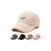 Custom Polyester Korean Style Embroidery Fleece Thickened Winter Baseball Cap