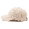 Casquette de baseball d'hiver épaisse en molleton brodé de style coréen en polyester personnalisé