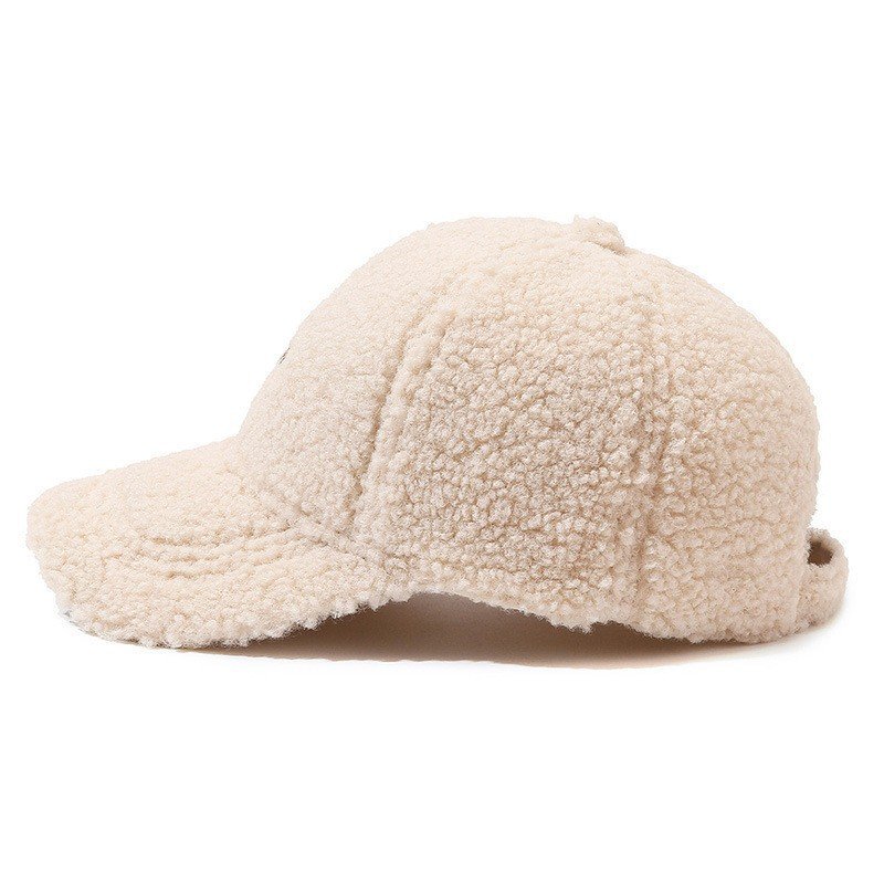 Custom Polyester Korean Style Embroidery Fleece Thickened Winter Baseball Cap