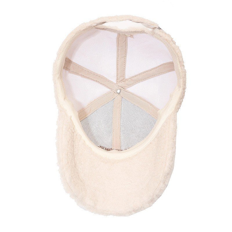 Custom Polyester Korean Style Embroidery Fleece Thickened Winter Baseball Cap