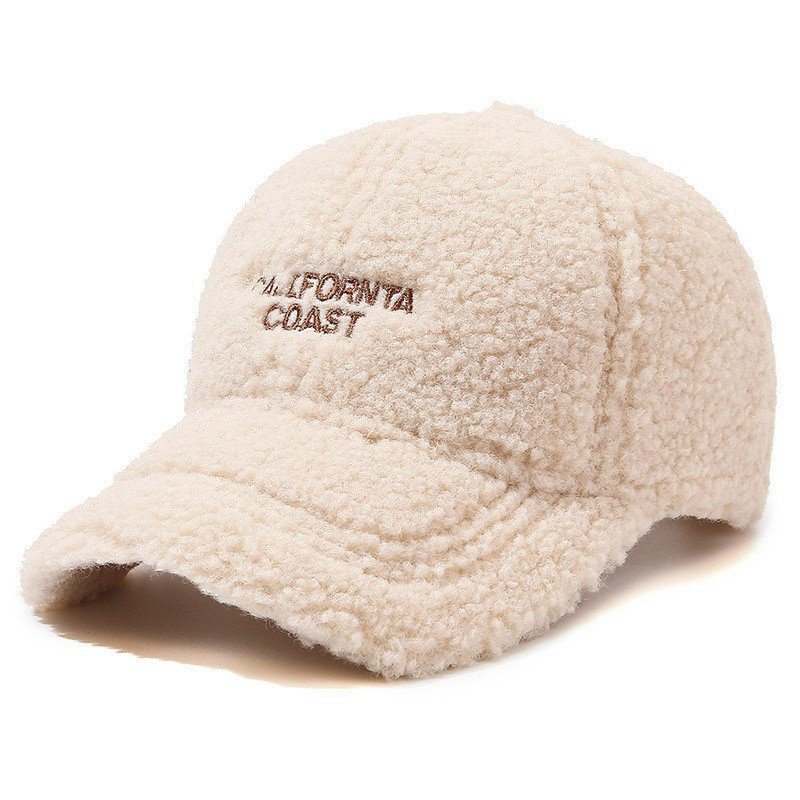 Custom Polyester Korean Style Embroidery Fleece Thickened Winter Baseball Cap