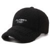 Custom Polyester Korean Style Embroidery Fleece Thickened Winter Baseball Cap
