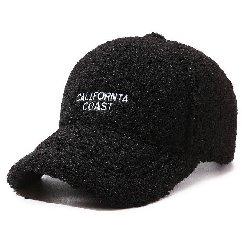 Custom Polyester Korean Style Embroidery Fleece Thickened Winter Baseball Cap