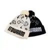 Custom Embroidery logo Acrylic Pom Pom Beanie