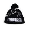 Custom Embroidery logo Acrylic Pom Pom Beanie