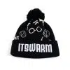 Custom Embroidery logo Acrylic Pom Pom Beanie