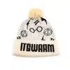 Custom Embroidery logo Acrylic Pom Pom Beanie