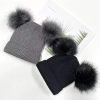 Wholesale Fleece Lined Thicken Cotton Faux Fur Pom Pom Beanie