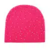 Quality Autumn & Winter 3D Embroidered Acrylic Beanie – Warm Rhinestone Knit Cap for Travel