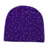 Quality Autumn & Winter 3D Embroidered Acrylic Beanie – Warm Rhinestone Knit Cap for Travel