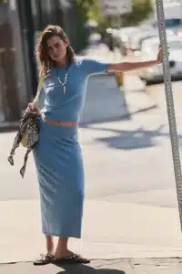 Knit Sweater + Skirt, A Woman's Classic Autumn Outfit—Chic And Youthful