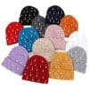 y2k Y2K Rhinestone Knit Beanie – Custom Logo Warm Winter Hat