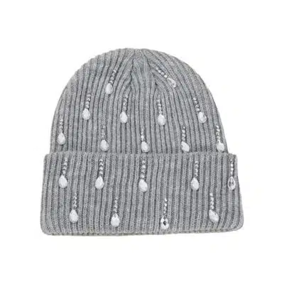 Y2K Rhinestone Knit Beanie – Custom Logo Warm Winter Hat