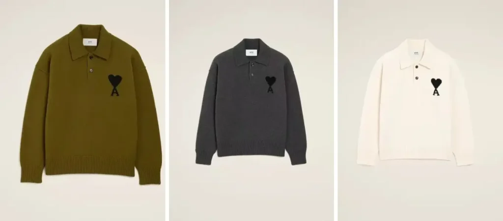Ami Paris Polo Collar Knitwear